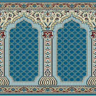 فرش مسجدی طرح 700 کد 393 آبی