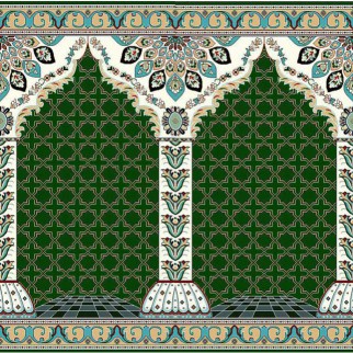 فرش مسجدی 700 کد 376 سبز