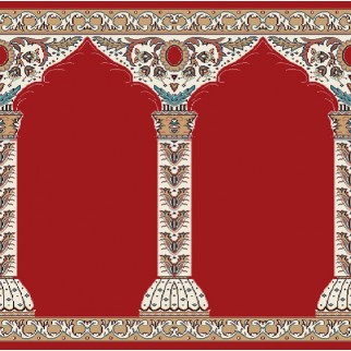 فرش مسجدی 500 شانه کد418 قرمز