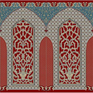 فرش مسجدی 700 شانه کد 391 روناسی