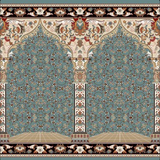 فرش سجاده-700شانه-طرح افشان-رنگ آبی