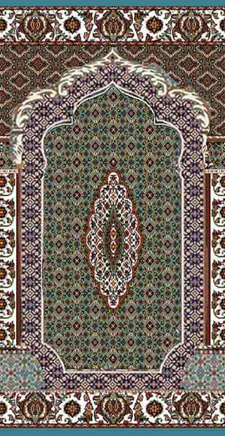 فرش مسجدی طرح 700 کد 372 ابی 