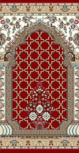 فرش مسجدی 500 شانه کد 375 روناسی 