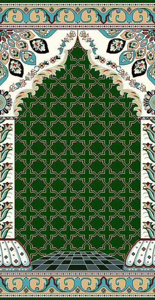 فرش مسجدی 700 کد 376سبز