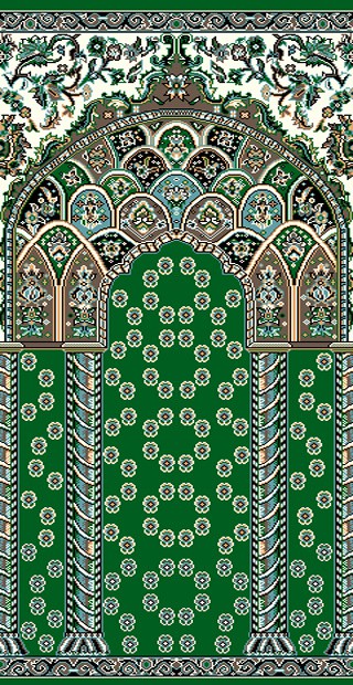 فرش مسجد 700 کد 392 سبز