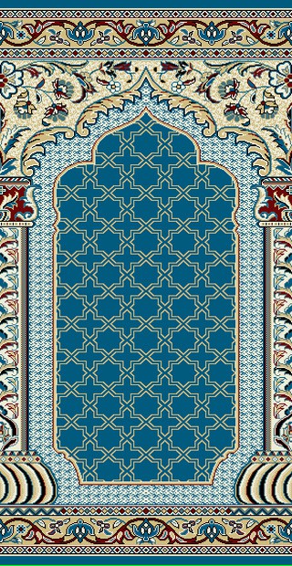 فرش مسجدی طرح 700 کد 393 آبی 