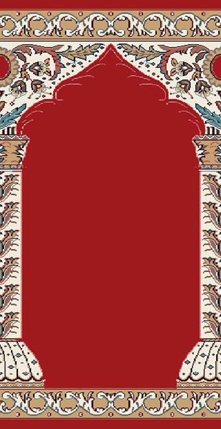 فرش مسجدی 500 شانه کد 418 قرمز