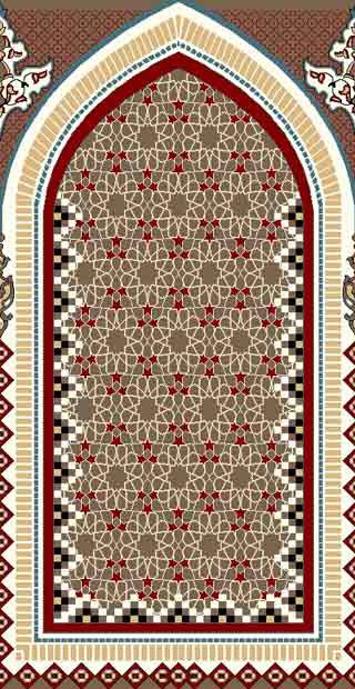 فرش مسجد کد 354 رنگ روناسی